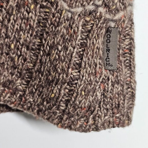 Woolrich Hickory Heather Vest Women's M Brown Wool Blend Full Zip Ribbed - Picture 4 of 11